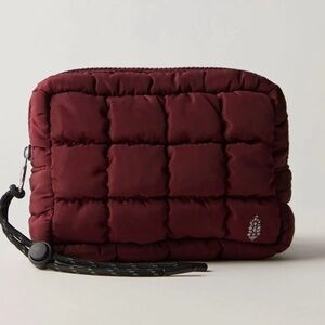 FP Movement by Free People Quilted Mini Case Wine NWT